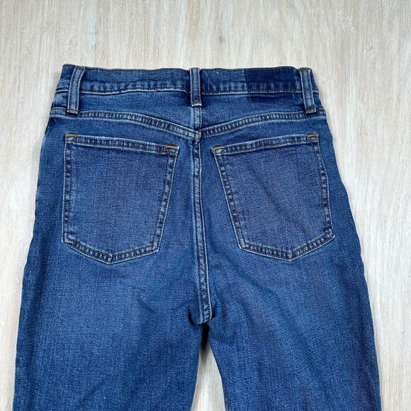 Abercrombie & Fitch High Rise Skinny Jeans Distressed Blue Denim Raw Hem 26 - Picture 6 of 16